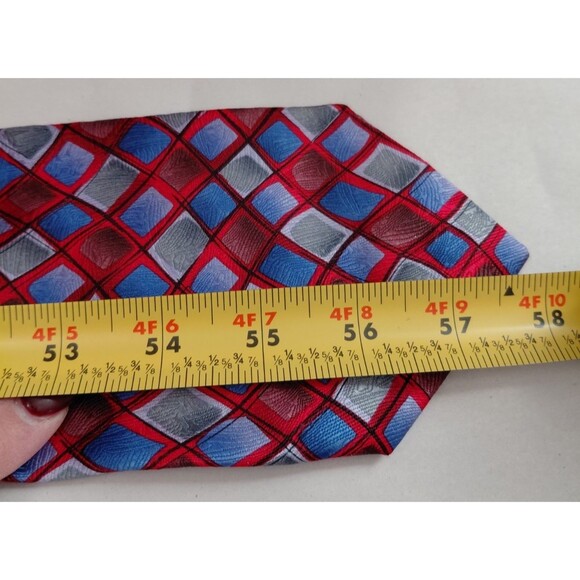 J. Garcia Limited Edition Facets II Silk Tie Jewel Toned 3.75"x 58" - Picture 8 of 8